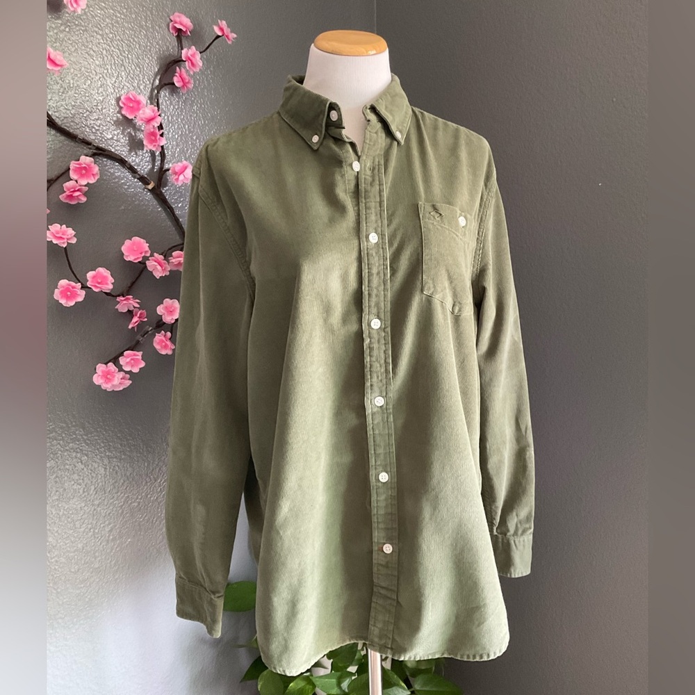 St. John's Bay Sage Green Corduroy Shirt